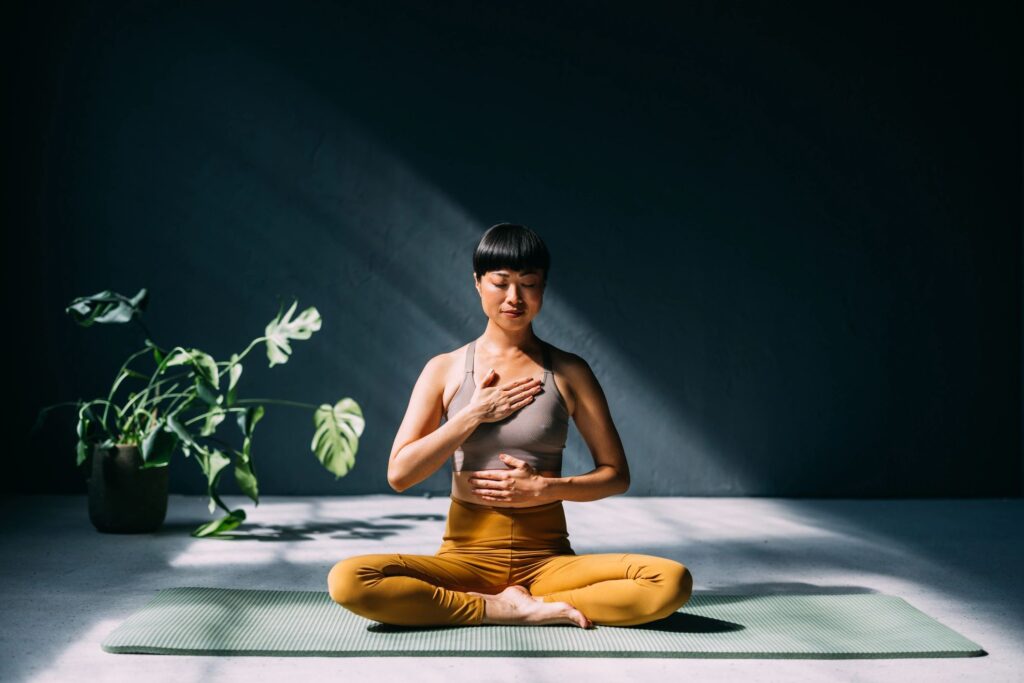 high-end calming environment for guided breathwork and meditation